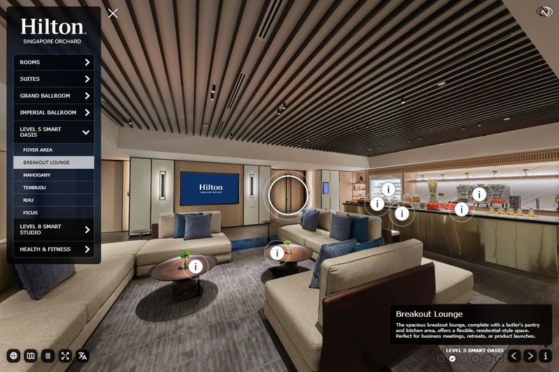 Hilton Singapore Orchard meeting area lounge