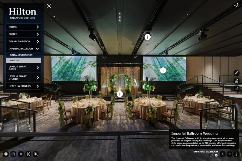 Hilton Singapore Orchard ballroom virtual tour