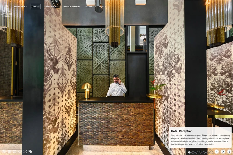 Artyzen Singapore reception desk with staff