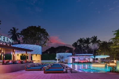 Seen Beach Club Koh Samui interior bar and seating area