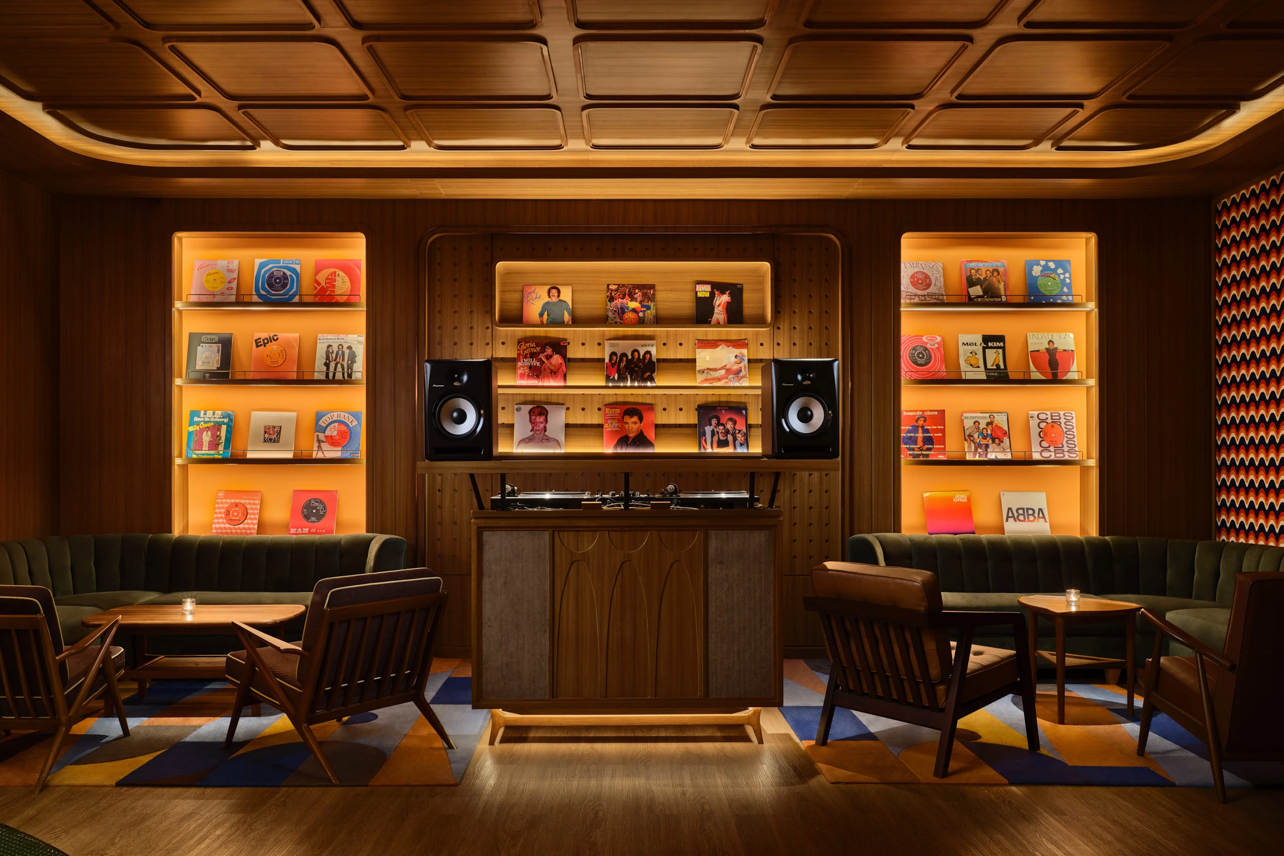 APT 101 Bangkok whiskey room DJ booth and lounge seating