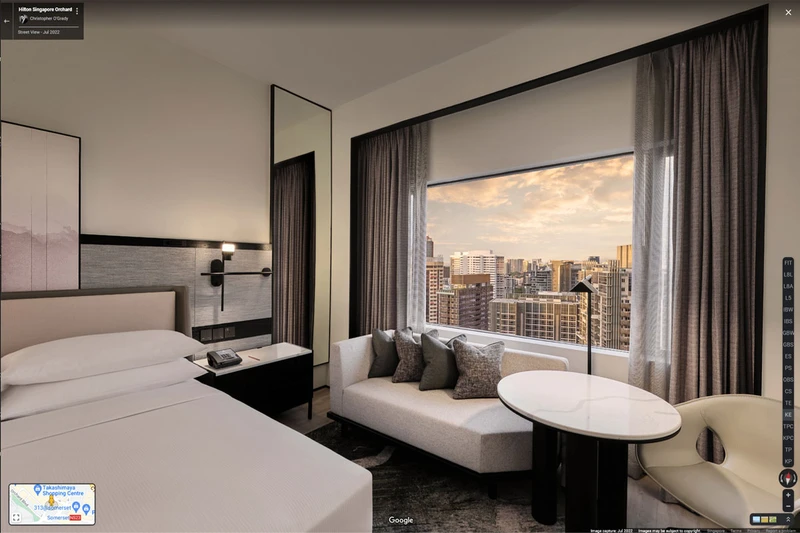 Google Virtual Tour of Hilton Singapore Orchard King Executive Room