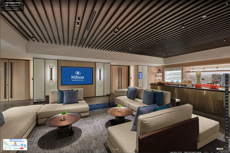 Google Virtual Tour of Hilton Singapore Orchard Meeting Area Lounge