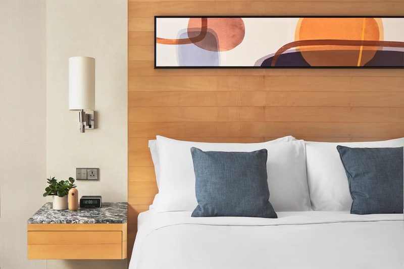 voco Orchard Singapore mockup room bedside pillows