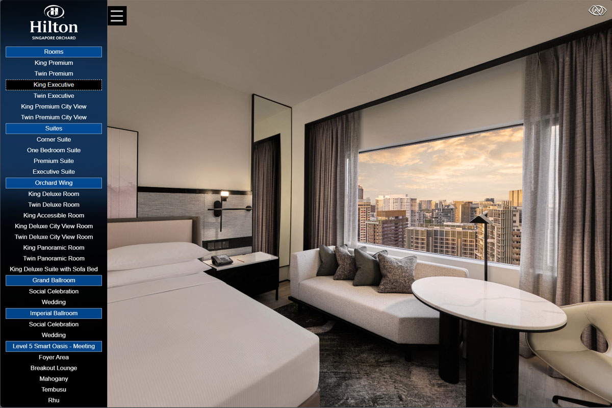 WCAG 2.1 compliant virtual tour created for Hilton Singapore Orchard Hotel