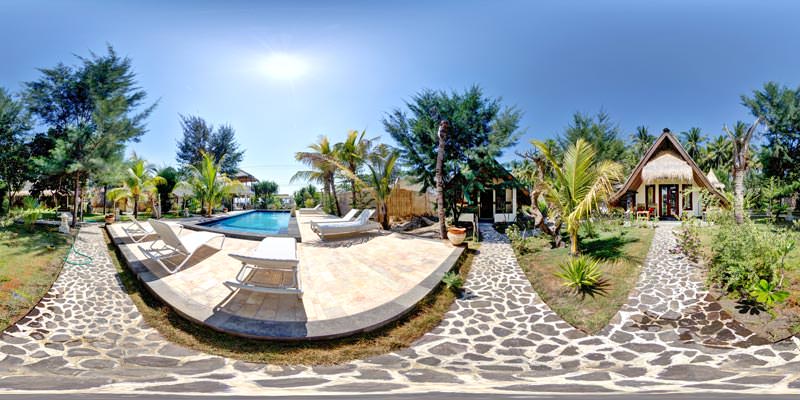 Virtual Tour of Orong Villages Hotel on Gili Air Island Indonesia